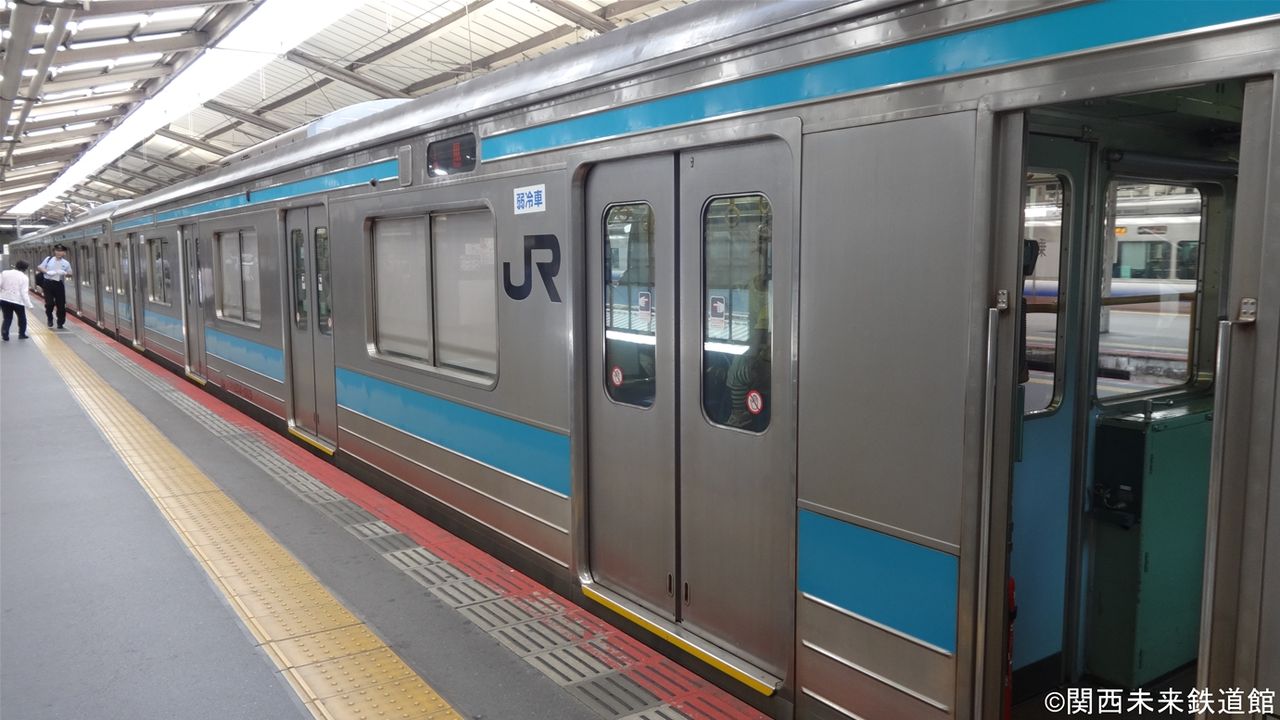 M付編成 205系1000番台 4両 阪和線 LED前幕仕上品 スカイブルー 阪和線の4両編成の205系1000番台 : 関西と風景と未来のブログ