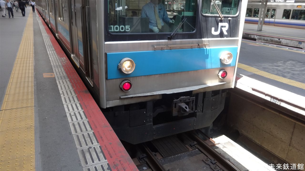 M付編成 205系1000番台 4両 阪和線 LED前幕仕上品 スカイブルー 阪和線の4両編成の205系1000番台 : 関西と風景と未来のブログ