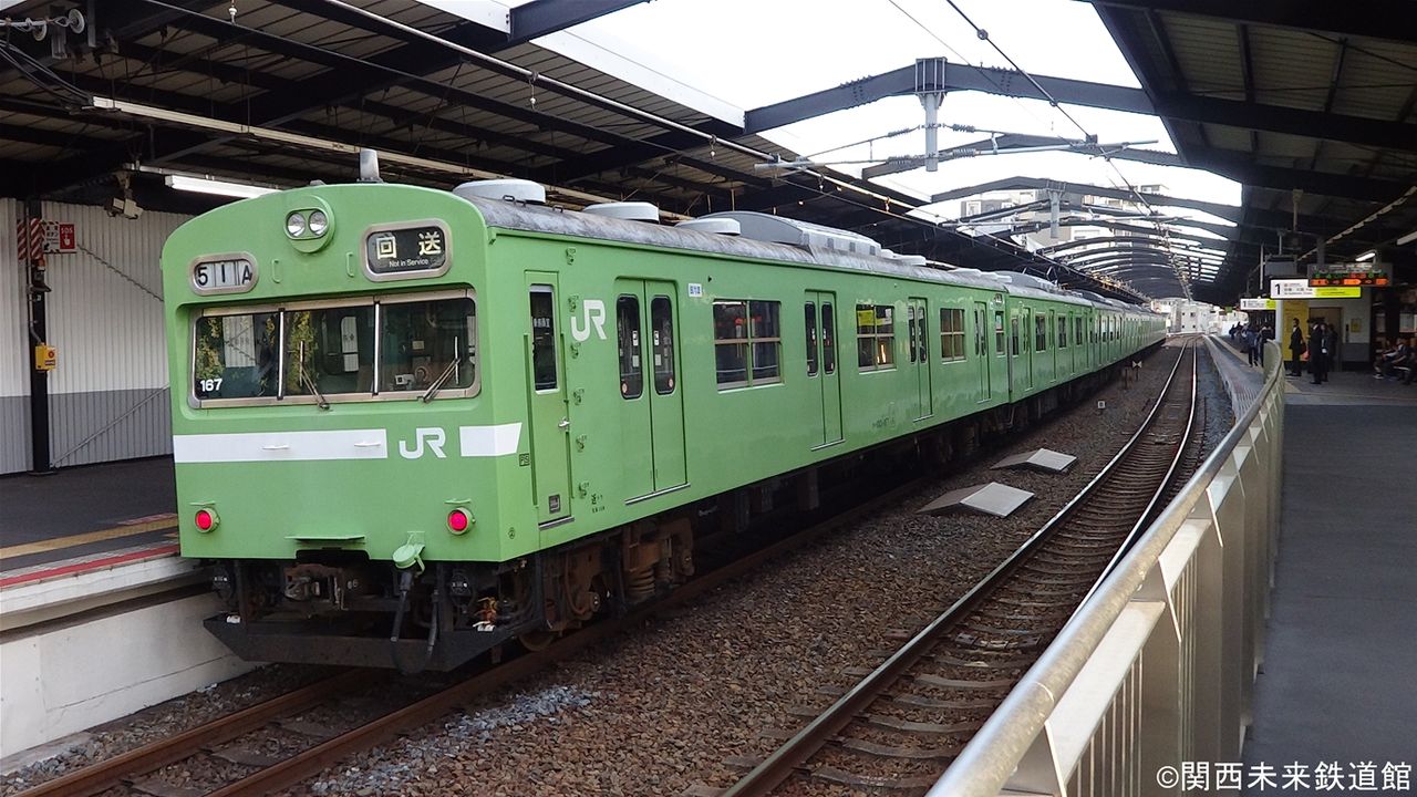 大阪環状線を走る緑色の103系 関西と風景と未来のブログ 大阪環状線を走る緑色の103系 関西と風景と未来のブログ
