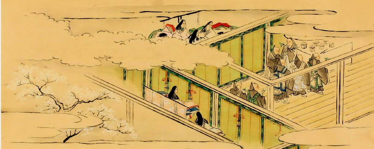 豪華 作家 横前裕子 紫式部 源氏物語 39帖 御法 金箔 銀箔 絵画 源氏物語書写 第40帖 御法 : 書に関してあれこれ