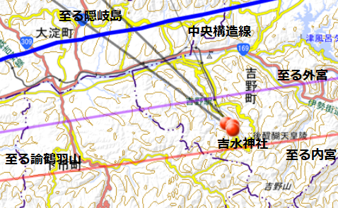 諭鶴羽山と内宮 外宮を結ぶレイラインと中央構造線 火 ホ と ニワ と鍋釜 諭鶴羽山と内宮 外宮を結ぶレイラインと中央構造線 火 ホ と ニワ と鍋釜