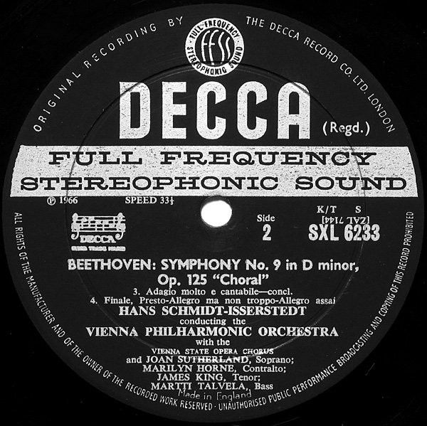 ベートーヴェン交響曲全集 指揮シュミットイッセルシュテット演奏ウィーンフィル LP レコード イッセルシュテットのベートーヴェン/交響曲全集 独