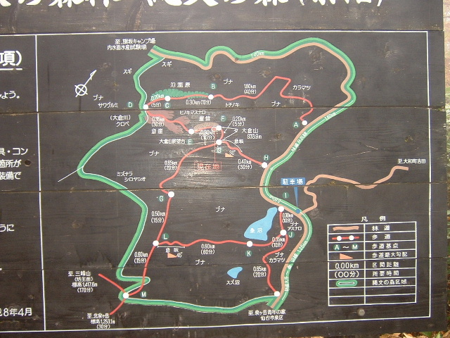 桑沼と北泉ヶ岳と大倉山と Ore 山さいくっ