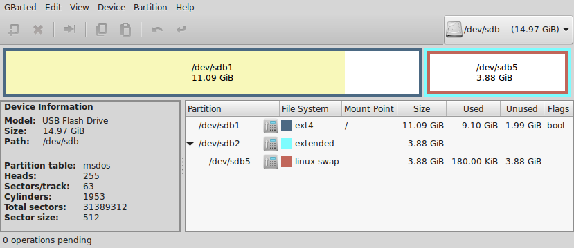 Gpartedの使い方 Linux 初めてのlinux