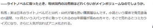 【悲報】ラノベ読者のボリューム層、とんでもないことになっていたｗｗｗｗ