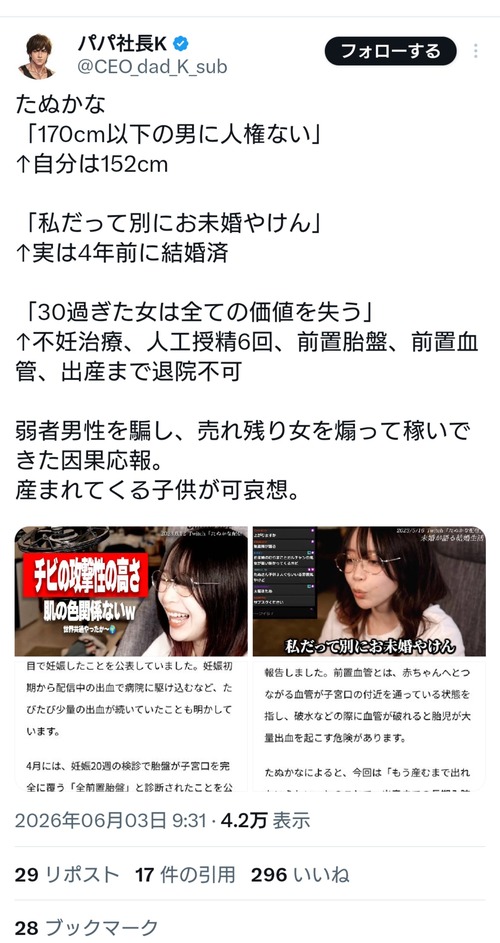 【悲報】たぬかな、弱者男性から滅茶苦茶叩かれるｗｗｗｗ