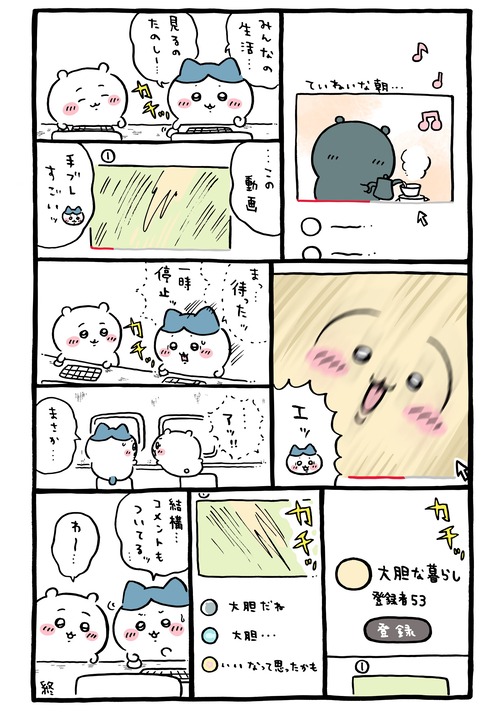 【驚愕】ちいかわの「うさぎ」、YouTuberだったｗｗｗｗ