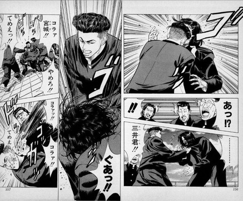 【画像】スラムダンクの喧嘩シーン、カッコ良すぎて草ｗｗｗｗ