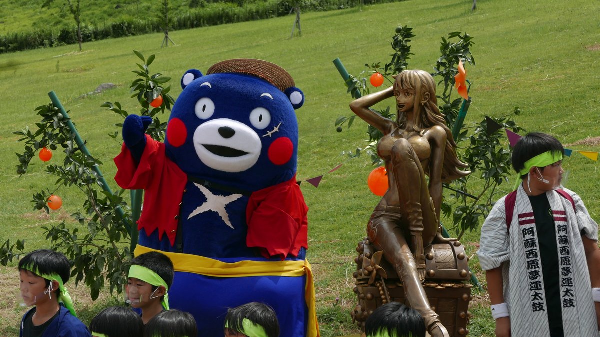 画像 熊本の ワンピース ナミ像 親御さんがびっくりしそうな姿で草ｗｗｗｗ ホモビの刃速報