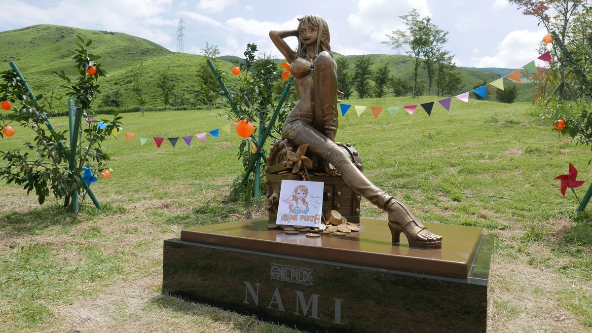画像 熊本の ワンピース ナミ像 親御さんがびっくりしそうな姿で草ｗｗｗｗ ホモビの刃速報