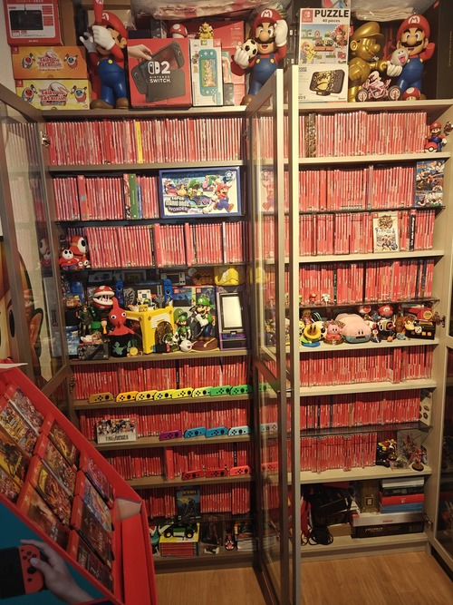 【画像】任天堂Switch全ソフトのコンプを目指すマニア、収集したコレクション棚を公開するｗｗｗｗｗ