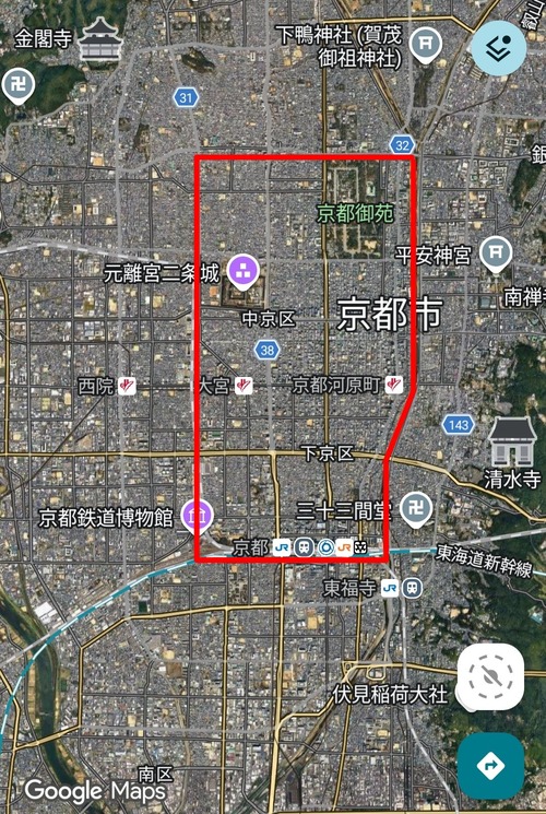 【画像】京都人「これが『真の京都』の範囲やｗ」←これマジ？ｗｗｗｗ