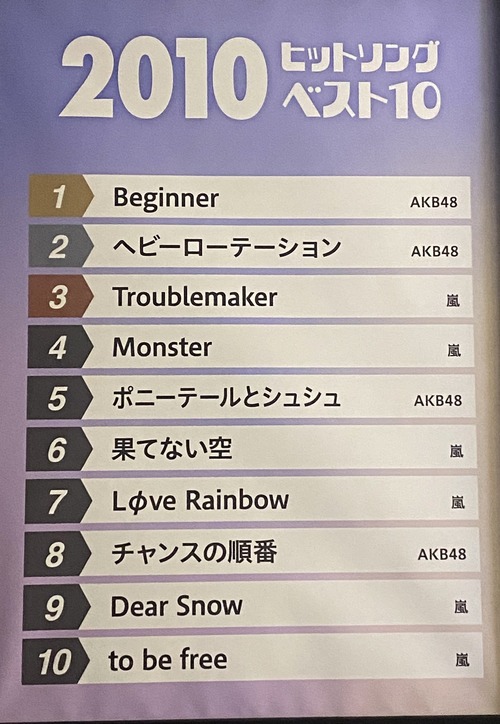 【画像】2010年のヒット曲、お前らの想像の100倍ヤバかったｗｗｗｗ