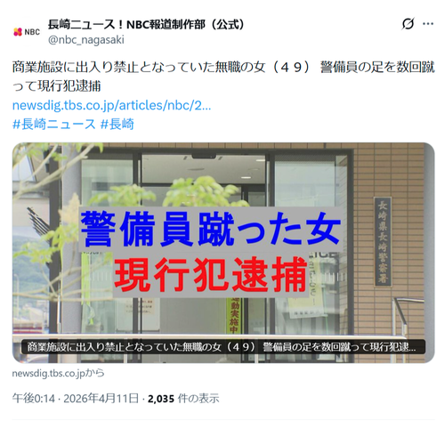 【悲報】格闘系女さん、警備員に立ち弱キックを連発するｗｗｗｗ