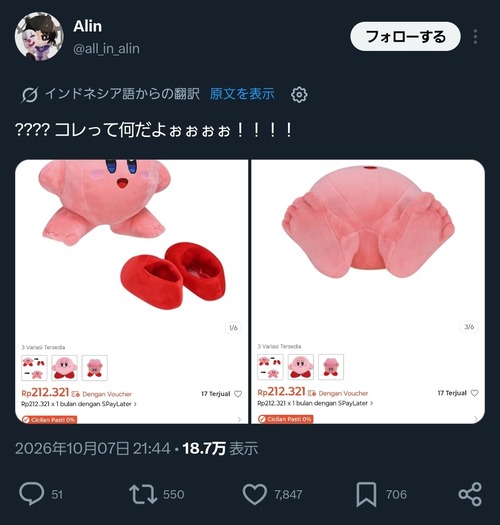 【悲報】カービィの赤い足、「靴」と判明し素足がキモすぎて炎上ｗｗｗｗｗ