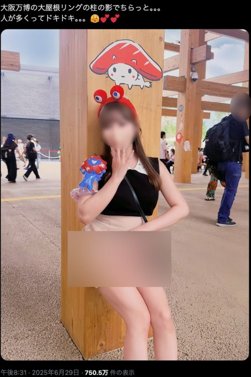 【悲報】下着露出系インフルエンサー、万博に出現し問題になるｗｗｗｗｗ