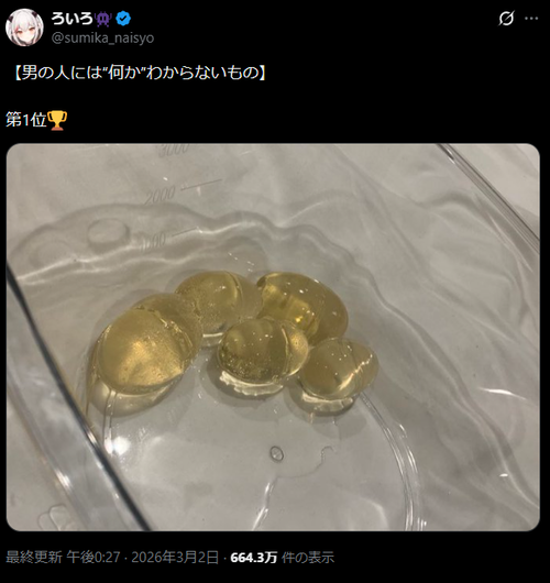 【画像】男はこれが何か絶対に分からないらしいｗｗｗ