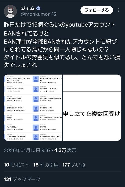 【悲報】ゆっくりずんだもん系YouTuber、アカウントが15個一斉にBANされるｗｗｗｗ