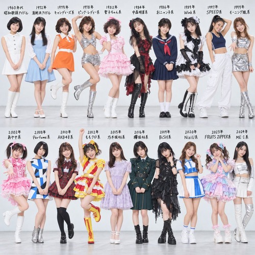 【画像】AIで昭和・平成・令和のアイドルを生成→絵師「貸せ！80年代アイドルはこうだ！」(ｶｷｶｷ