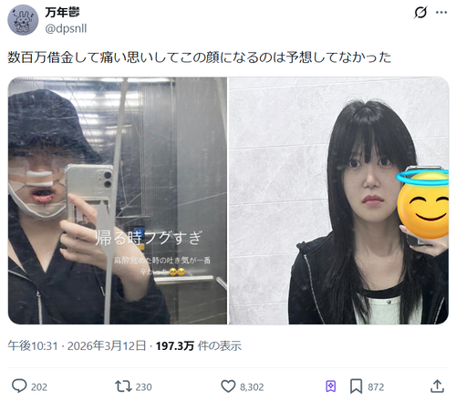 【悲報】整形女子「数百万借金して痛い思いしてこの顔になるのは予想してなかった」