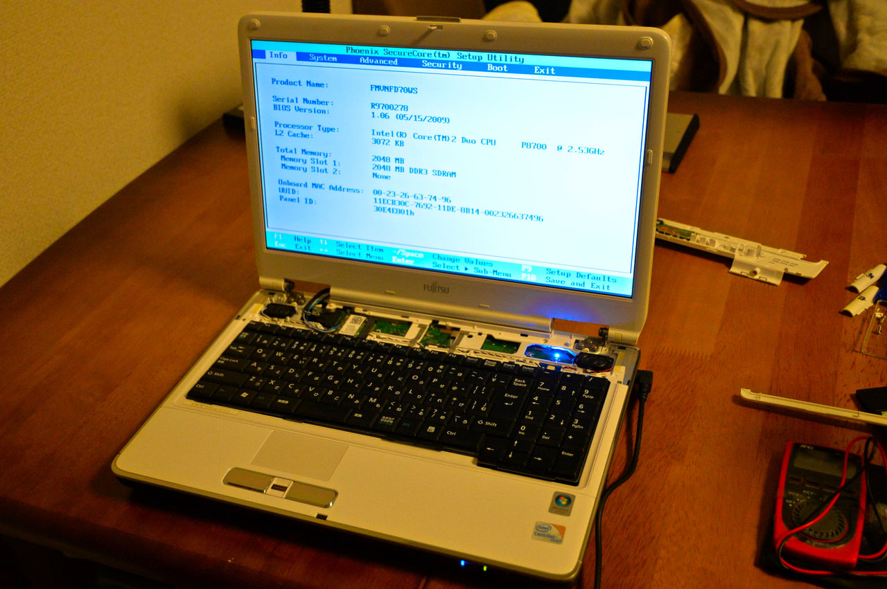 パソコン教室ワンクリック社長ブログ 富士通ノートパソコンｆｍｖ Biblo ｎｆ ｄ７０の修理レッスン