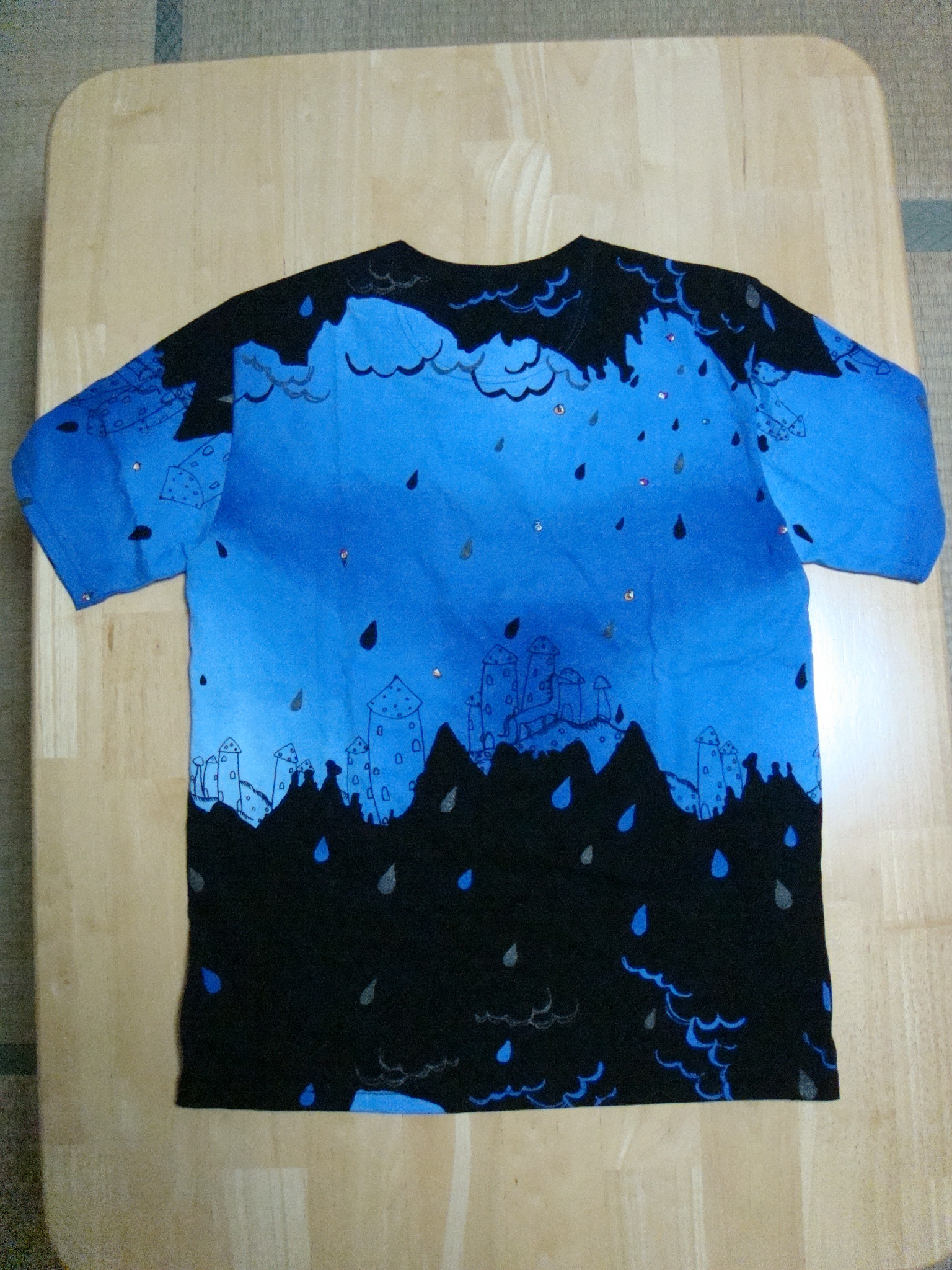 ツモリチサト メンズ きのこいわt Tシャツ ストレス解消一点集中突破の日々