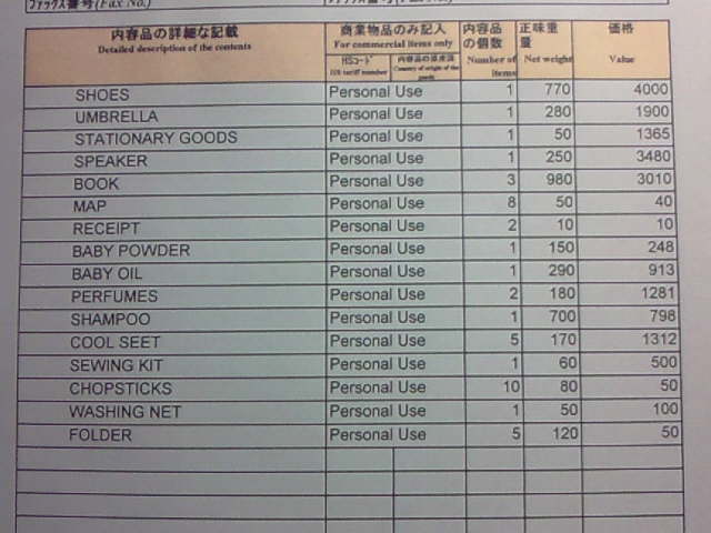 用紙 税関 補助 告知 書