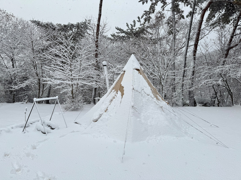 二年ぶりのキャンプは雪！自然の森ファミリーキャンプ場