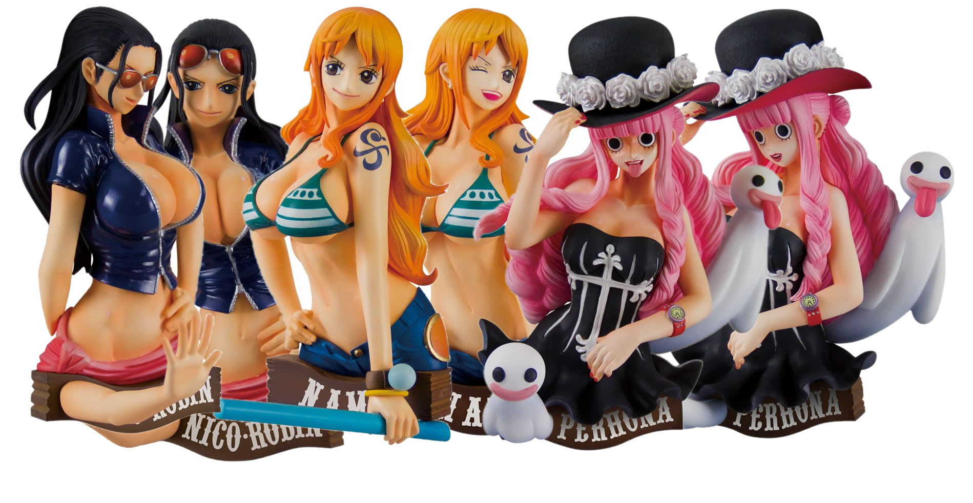 本日発売！H.O.O.K.3 ナミ/ロビン/ペローナ : ワンピースフィギュア 