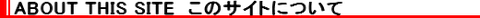 ABOUT THIS SITE このサイトについて