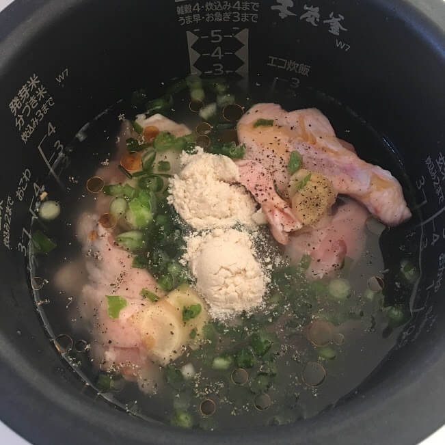 疲れた胃腸を休めよう!!しょうがたっぷりサムゲタン風お粥のレシピ♪1