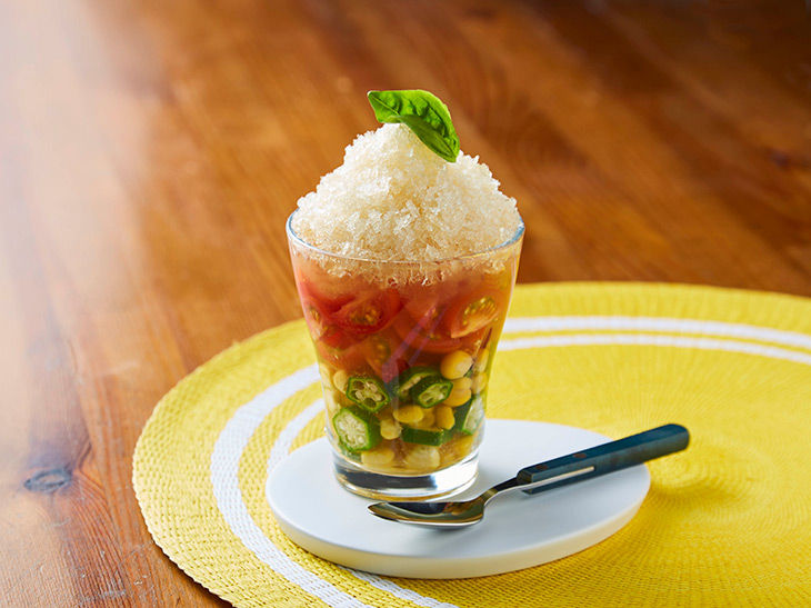 夏野菜スープ 氷のコンソメ仕立て
