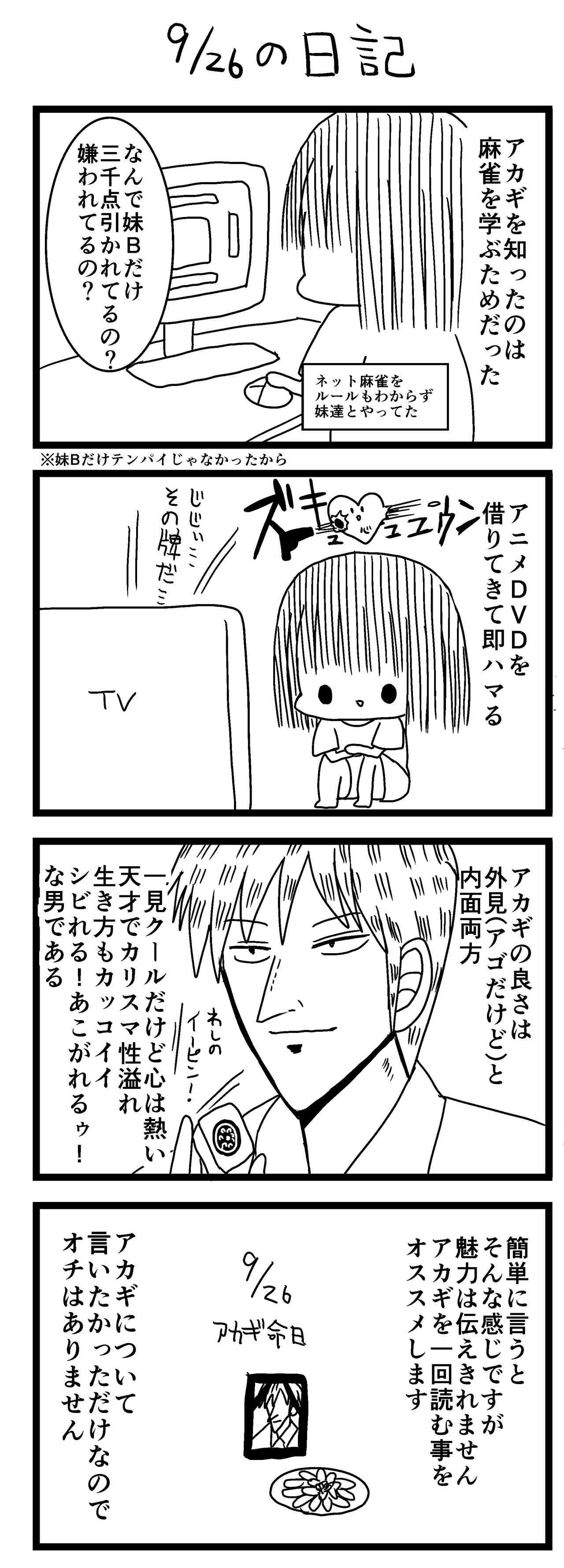 9月26日とアカギ 漫画家になれたよ