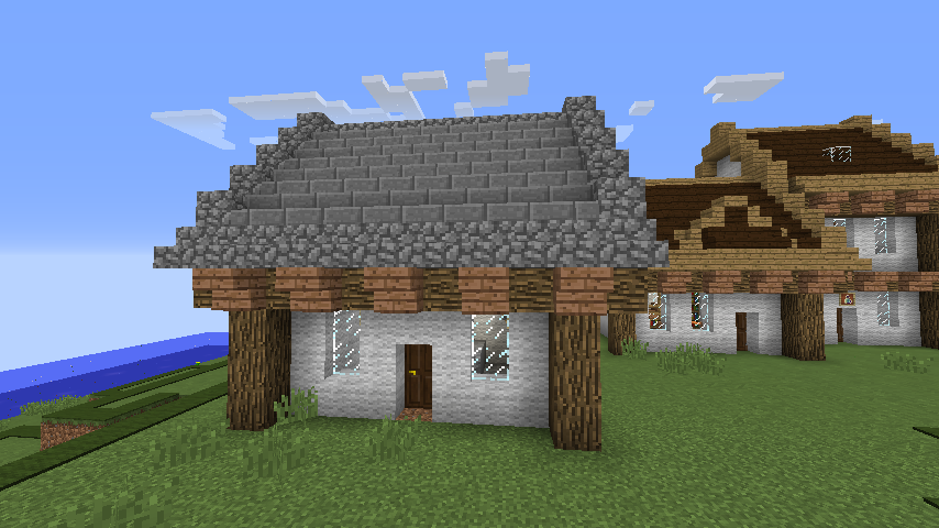 Ff3 古代人の村 その５ 倉庫 蘇生小屋 鶏小屋 マインクラフトでff3の浮遊大陸を再現するブログ