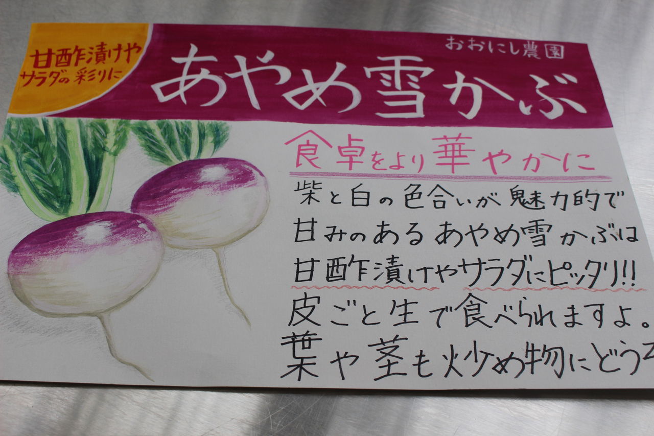 あやめ雪カブのポップ おおにし農園のブログ