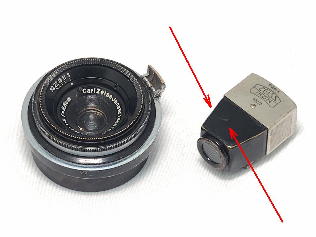 Carl Zeiss Jena Tessar 28mm F8 （先端黒） + Finder 432/3 【AB