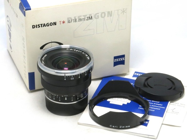 Distagon T* 18mm F4 ZM 【AB+】 ¥218,000-(税込 Distagon T* 18mm F4 ZM 【AB+】 ¥218,000-(税込