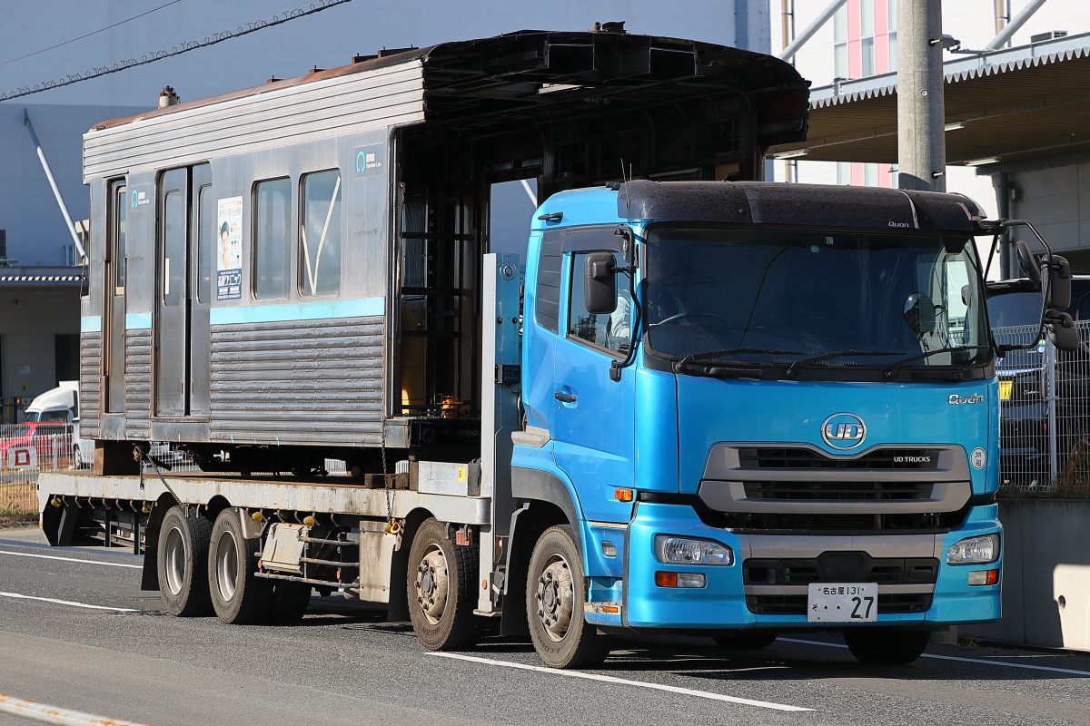 名古屋市交通局鶴舞線3000形3118H 3818号車 廃車陸送 : 支配人の