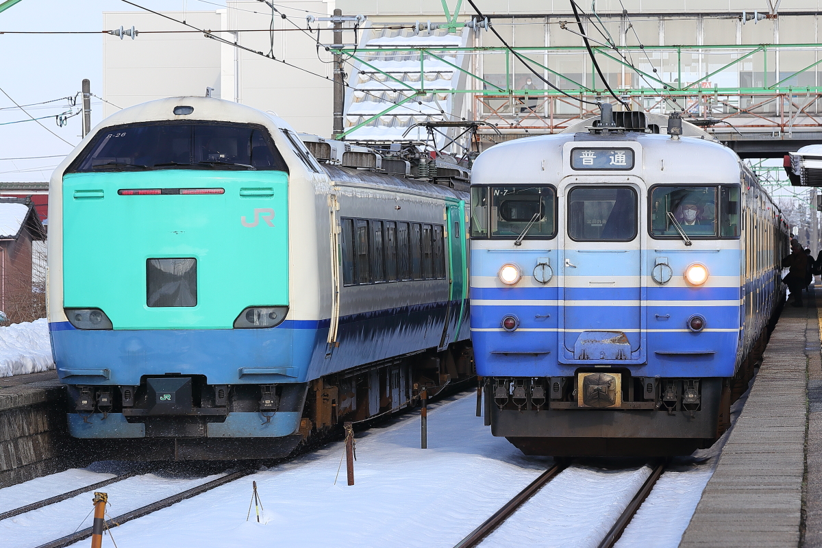 485系3000番代で運転する糸魚川発新潟ゆき快速列車 : 支配人の