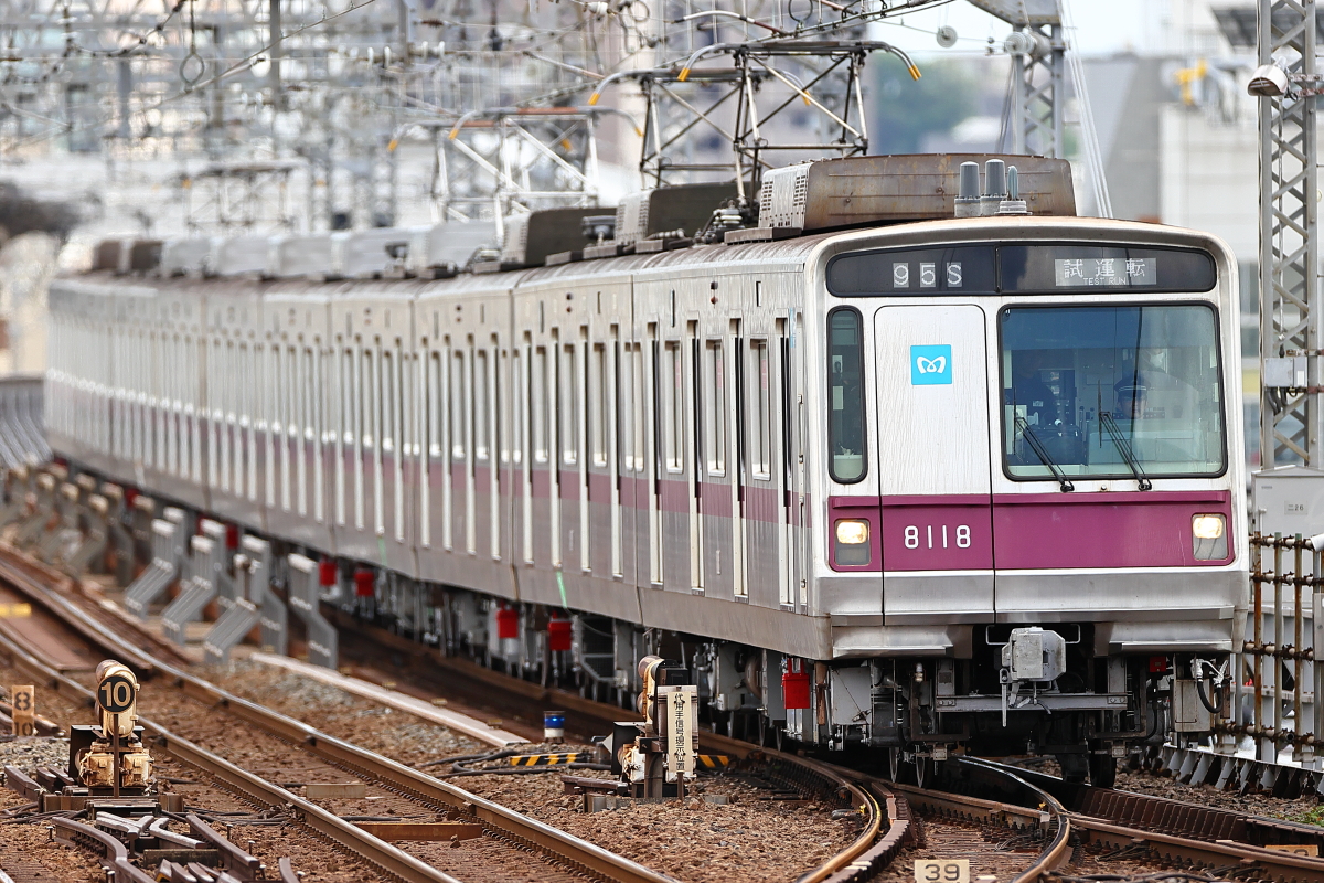東京メトロ8000系8118F 鷺沼出場試運転@二子玉川 : 支配人のたら