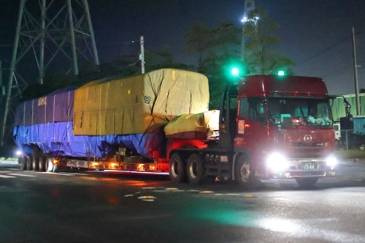 鹿島臨海鉄道8000形陸送 新潟トランシス 神栖駅 支配人のたららんな日々