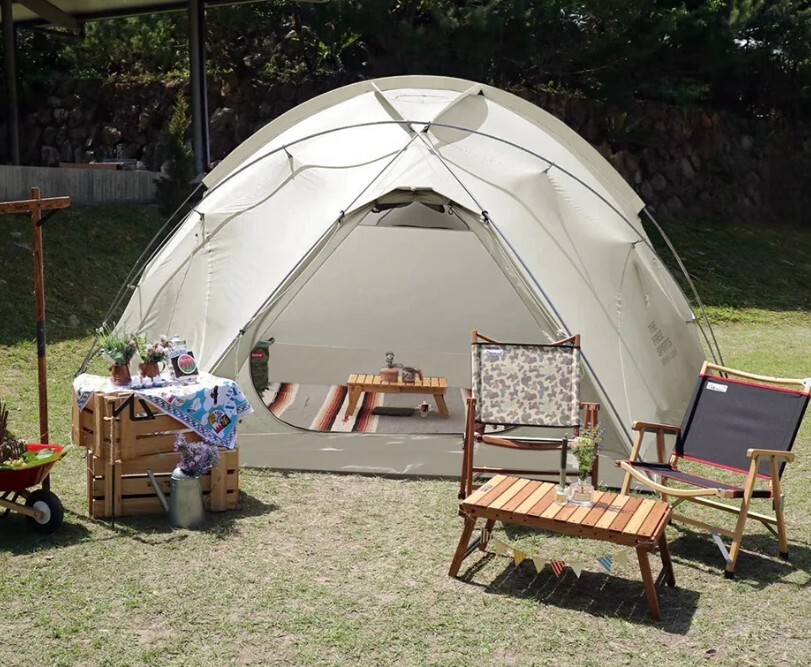 テントバカの気になるテント情報 THE FREE SPRITS SKY DOME 70D IVORY