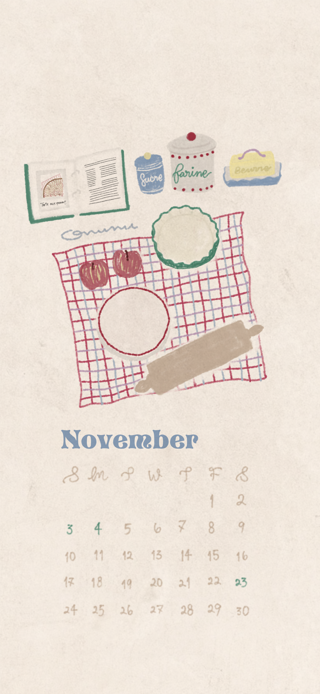 November Calendar 2024｜11月のカレンダー