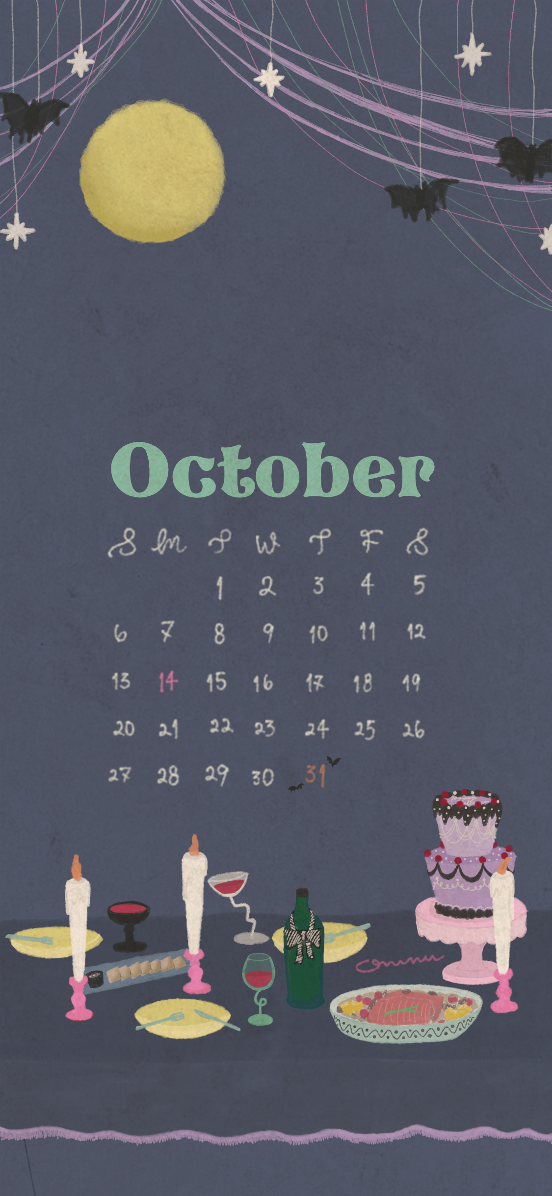October Calendar 2024｜10月のカレンダー