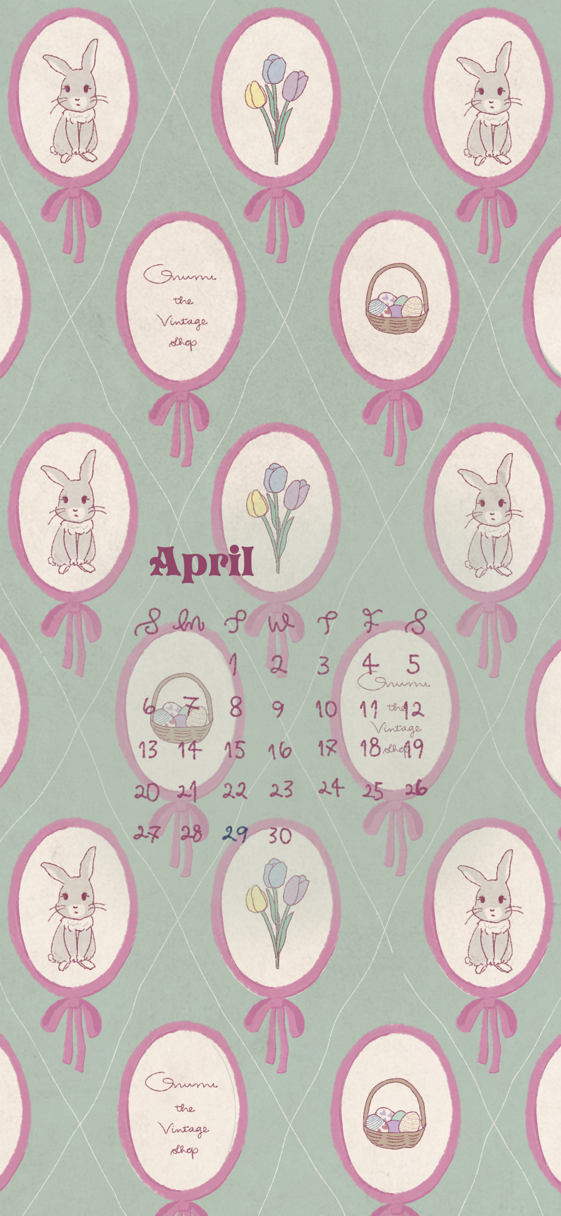 April Calendar 2025｜4月のカレンダー