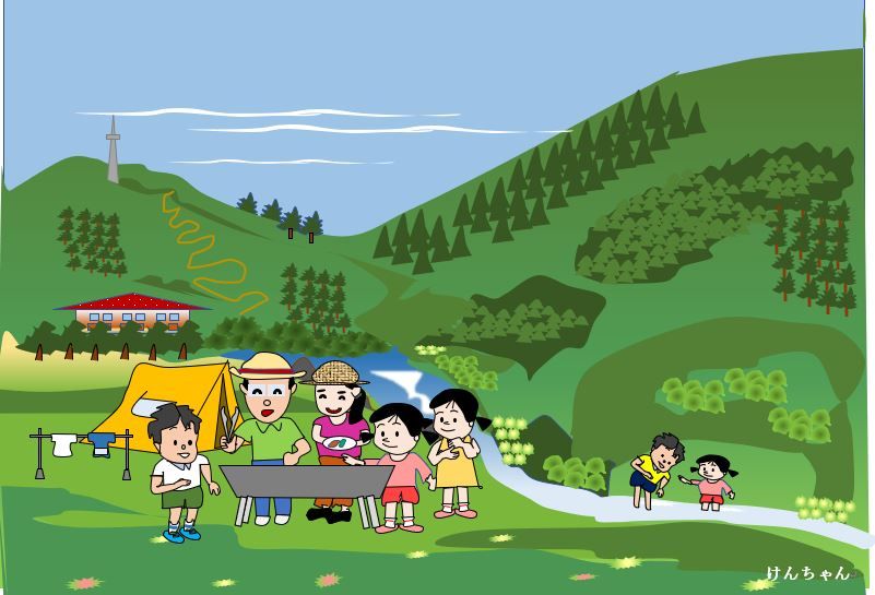 キャンプは いかが 栃木市おおひらpcクラブ イラストblog