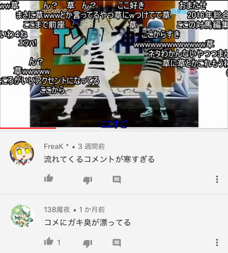 ニコニコ動画コメント欄