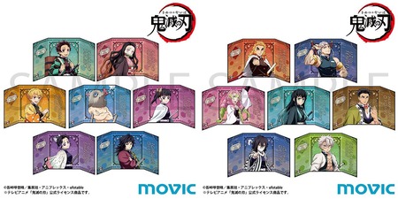 鬼滅グッズ シール二種、ファイル、ティッシュ、フィギュア、バッジ、屏風(？) 鬼滅の刃 螺鈿風 シリーズ 缶バッジ Vol.2 : 鬼滅の刃GOODS