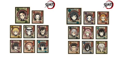 鬼滅の刃 トレーディングミニ色紙　ver A&B アニメ「鬼滅の刃」 トレーディングミニ色紙 ver.A／ver.B : 鬼