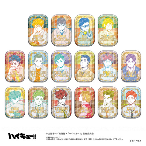 ハイキュー！！スクエア缶バッジBOX オフショット×カラー第一弾